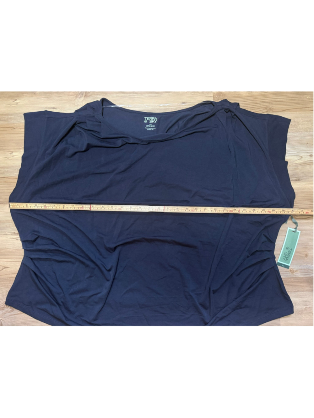 Women's Terra & Sky Navy Short Sleeve Tee, Size 4X - Picture 6 of 10